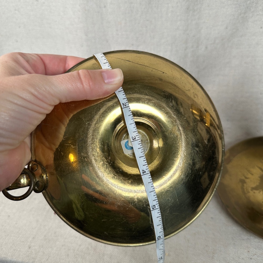 Vintage Brass Gimbal Ship Candlesticks Set of 2 Nautical Taper Candle Holders - Picture 5 of 10